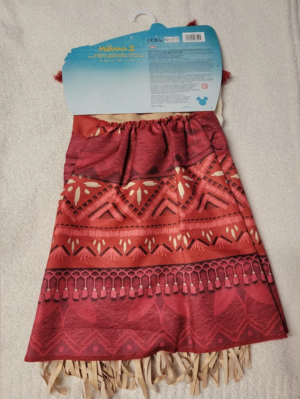 Jakks Disney Moana 2 Adventure Outfit Costume Dress Up for Kids Size 4-6x NEW